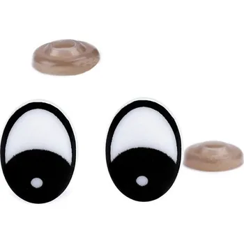 Oči bezpečnostní, 16x21 mm, černé (1pár)