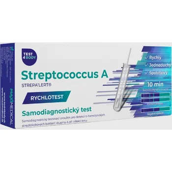 Diagnostický test TEST4BODY Streptococcus A - samodiagnostický rychlotest z krve