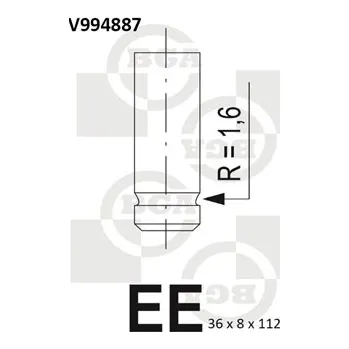 Rozvod motoru Výfukový ventil BG Automotive V994887