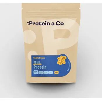 Protein Protein a Co MILK PROTEIN – bezlaktózový protein 1 kg Vyber si z těchto lahodných příchutí: Vanilla dream