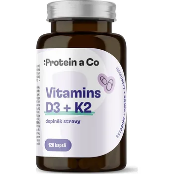 ProteinaCo Vitamin D3 + K2 – kapsle Množství: 120 tbl.