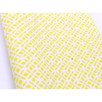 Mirtex Plátno DOMESTIK 145/21363-8 Vzor Ornament Žlutý šíře 150cm Ceník: METRÁŽ: od 1 metrů