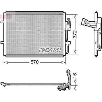 Výparník klimatizace Kondenzátor, klimatizace DENSO DCN44016