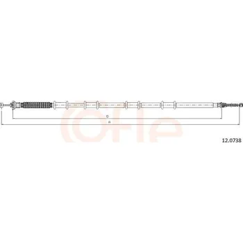 Autodíl Tažné lanko, parkovací brzda COFLE 92.12.0738