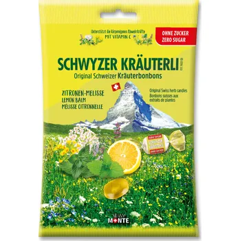 Přírodní produkt DOMACO Bylinné bonbony Citron+meduňka bez cukru 75 g