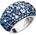 Stříbrný prsten s krystaly Swarovski modrý 35028.3 blue style Velikost: 51 (průměr 16,2 mm)