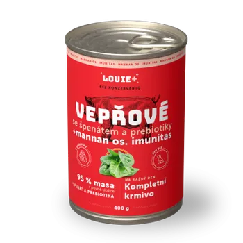 Krmivo pro psa Louie Vepřové se špenátem a prebiotiky 400 g Marty SAM25070