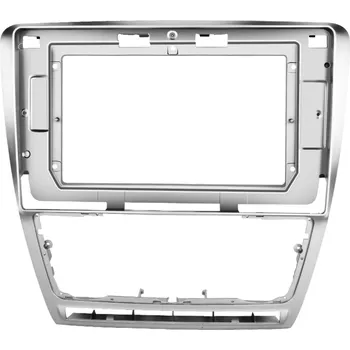 ISO redukce 2DIN Rámeček pro Škoda Octavia II s kabeláží a CANBUS - Stříbrný CB024