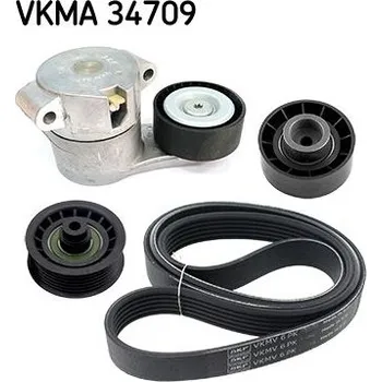 Sada žebrovaných klínových řemenů SKF VKMA 34709