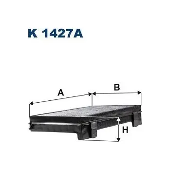 Ventilátor topení a klimatizace Filtr, vzduch v interiéru FILTRON K 1427A
