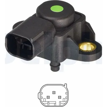 Čidlo automobilu Senzor tlaku sacího potrubí DELPHI PS20068-12B1