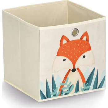 Zeller Textilní úložný box se zvířátkem, 28 x 28 x 28 cm, liška