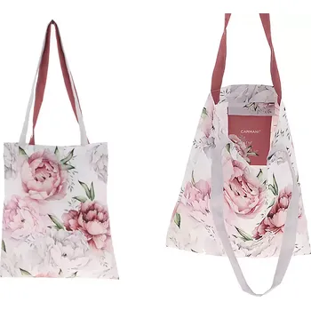 Carmani® Carmani - Látková taška přes rameno, Květy - 39x44cm