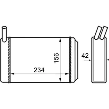 Výměník tepla Výměník tepla, vnitřní vytápění MAHLE AH 39 000S