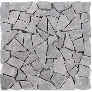 Obklad Obklad a dlažba z přírodního kamene - mozaika mramor na síťce, šedá, 1 m2