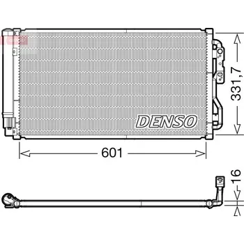 Výparník klimatizace Kondenzátor, klimatizace DENSO DCN05033