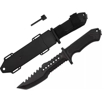 Kuchyňský nůž Vojenský survival nůž s křesadlem, 31 cm