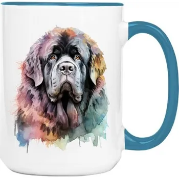 Hrnek velký barevný s potiskem Novofundlandský pes 2