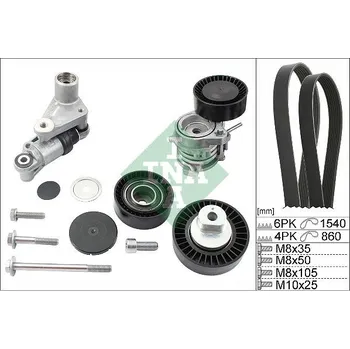 Sada žebrovaných klínových řemenů Schaeffler INA 529 0053 10