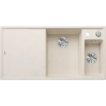Granitový dřez Blanco Axia III 6 Silgranitový dřez, 100x51 cm, s ovládáním odtoku a příslušenstvím, InFino, jemná bílá, 527046