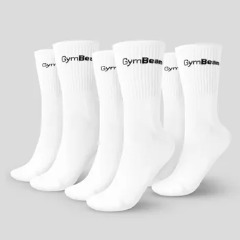 Pánské oblečení Ponožky 3/4 Socks 3Pack White - GymBeam Barva: Bílá, Velikost: XL