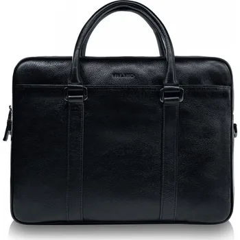 brašna na notebook Černá kožená taška Valmio Classic
