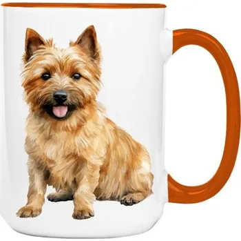 Hrnek velký barevný s potiskem Norwich teriér