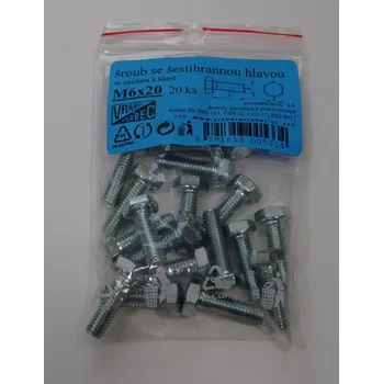 MDtools Šrouby 6hranné DIN 933, pozinkované, různé rozměry Velikost: M5x50 mm