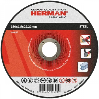 Řezný kotouč HERMAN AS-30 řezný kotouč 150 x 1,5 mm na ocel