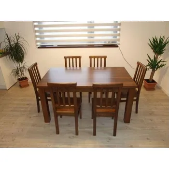 Jídelní stůl Mivepo Jídelní stůl z masivního dřeva, 90 x 140 cm Borovice