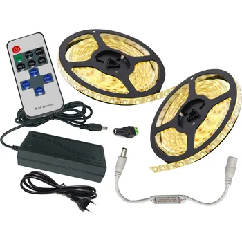 LED osvětlení LED SADA 300 BÍLÁ 10M IP65 + STMÍVAČ + NAPÁJECÍ ZDROJ
