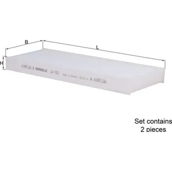 Ventilátor topení a klimatizace Filtr, vzduch v interiéru MAHLE LA 921/S