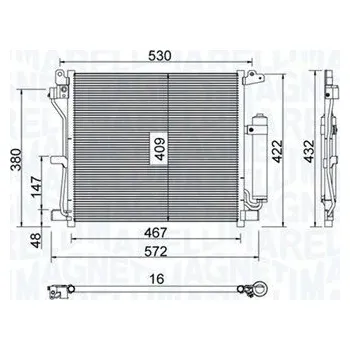 Výparník klimatizace Kondenzátor, klimatizace MAGNETI MARELLI 350203799000
