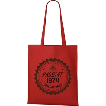 DOBRÝ TRIKO Bavlněná taška s potiskem Legenda padesát Barva: Červená