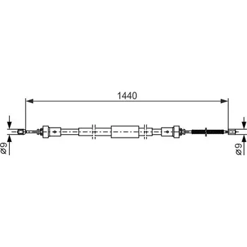 Lanko parkovací brzdy Tažné lanko, parkovací brzda BOSCH 1 987 482 383