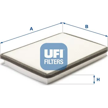 Ventilátor topení a klimatizace Filtr, vzduch v interiéru UFI 53.004.00