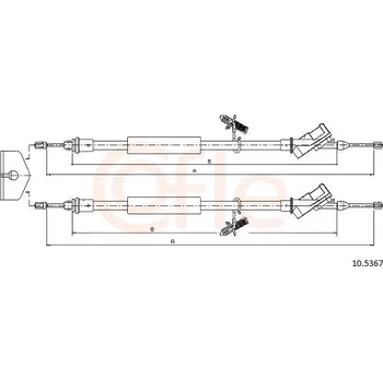Brzdový systém Tažné lanko, parkovací brzda COFLE 92.10.5367