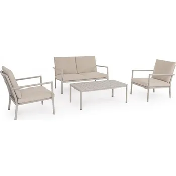 Pohovka BIZZOTTO Zahradní set pohovky, křesel a konferenčního stolku KONNOR béžový