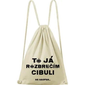Městský batoh DOBRÝ TRIKO Bavlněný batoh s potiskem Rozbrečím cibuli Barva: Natural
