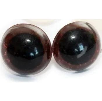 Bezpečnostní oči 14mm, barevné hnědé (1pár)