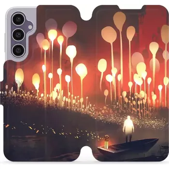 Pouzdro na mobilní telefon Flipové pouzdro Mobiwear na mobil Samsung Galaxy S21 FE - VA01S Lampiony - VÝPRODEJ (Parádní flip obal, kryt, pouzdro Mobiwear na mobilní telefon Samsung Galaxy S21 FE s motivem VA01S Lampiony)