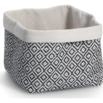 Úložný box Zeller Úložný košík z bavlny a papíru MOSAIC, 28 x 28 x 28 cm, šedý