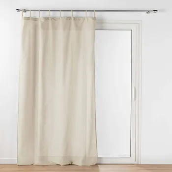 Sprchový závěs Douceur d'intérieur Záclona s jutovými poutky BELANI 140 x 240 cm, béžová