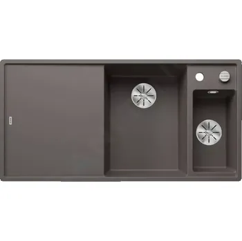 Granitový dřez Blanco Axia III 6 Silgranitový dřez, 100x51 cm, s ovládáním odtoku a příslušenstvím, InFino, šedá, 527229