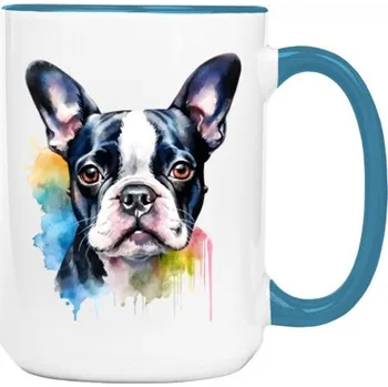 Hrnek velký barevný s potiskem Bostonský teriér 2