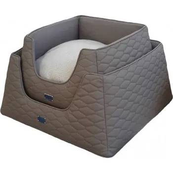 Pelíšek pro psa Pet Amour Pelíšek pro psy a kočky Tronky hnědý/hnědý prošitý Velikost: S