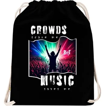 Městský batoh Vak na záda Organic s potiskem Crowds scare me - batoh