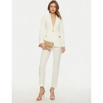 Dámská móda Marciano Guess Kalhoty z materiálu 5RGB03 7115A Bílá Slim Fit 42