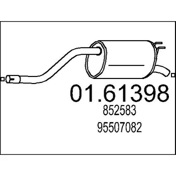 Tlumič výfuku Zadní tlumič výfuku MTS 01.61398