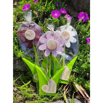 Dřevěná květina - KOPRETINA Barva květu: Oranžová